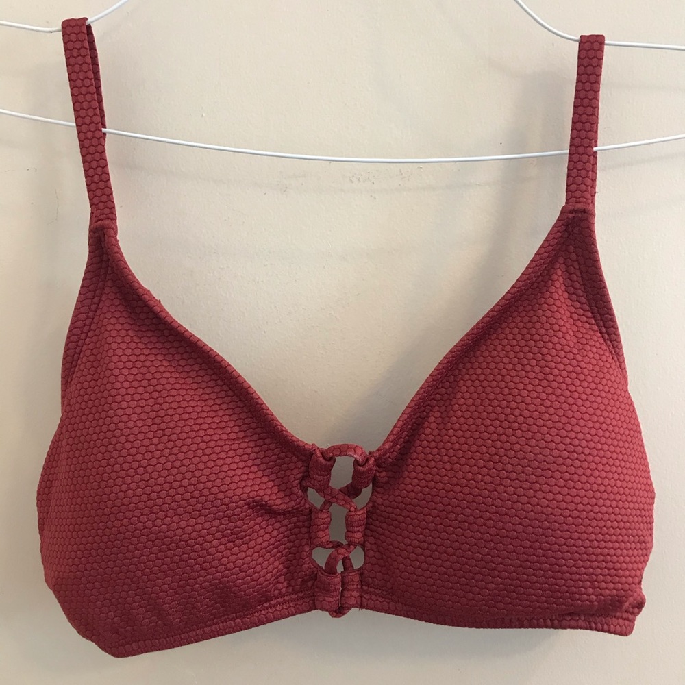 Shade & Shore Keyhole Bikini Top - Red